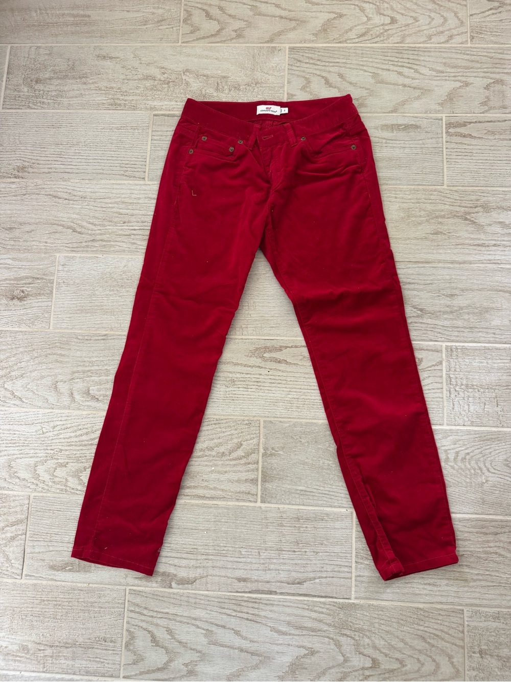 Vineyard Vines Women’s Red Velvet Skinny Jeans